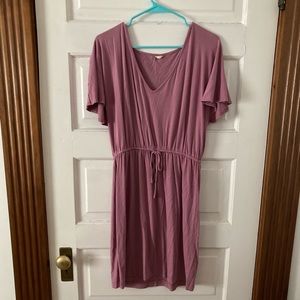 J. Crew • Flutter Sleeves Soft Jersey Stretch Dress